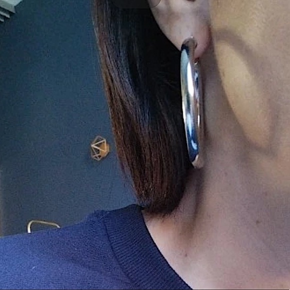 STAINLESS STEEL HOOP EARRINGS - Picture 6 of 7